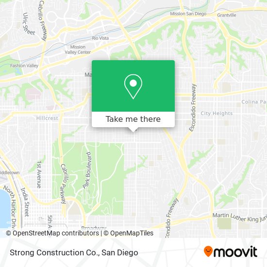 Strong Construction Co. map