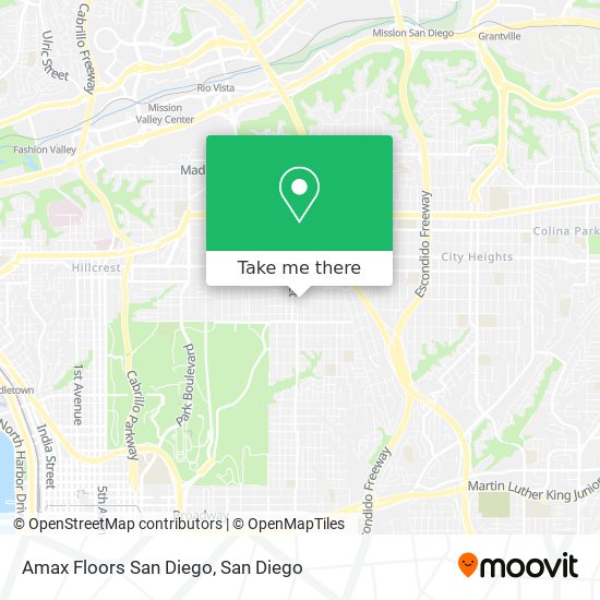 Amax Floors San Diego map