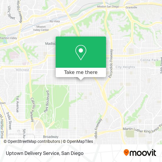 Uptown Delivery Service map