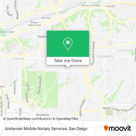Andersen Mobile Notary Services map
