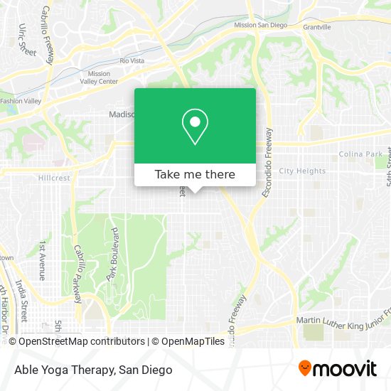 Able Yoga Therapy map