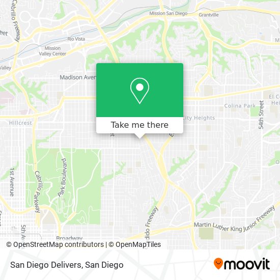 San Diego Delivers map