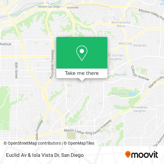 Euclid Av & Isla Vista Dr map