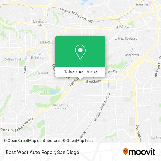 East West Auto Repair map