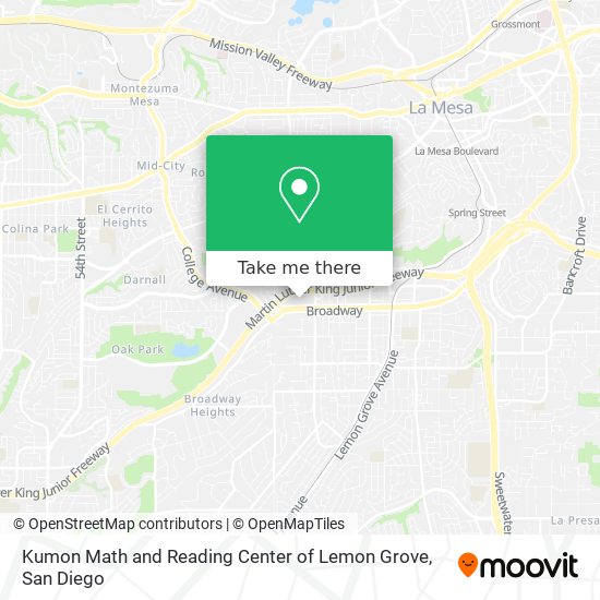 Mapa de Kumon Math and Reading Center of Lemon Grove