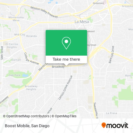 Mapa de Boost Mobile