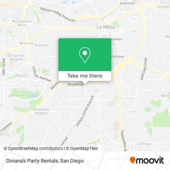 Diviana's Party Rentals map