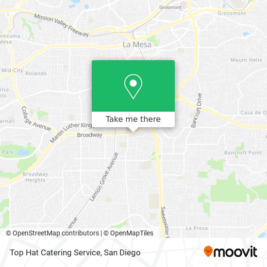 Top Hat Catering Service map