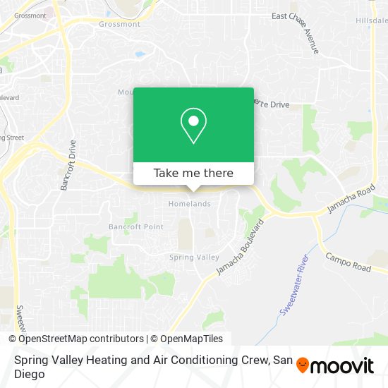 Spring Valley Heating and Air Conditioning Crew map