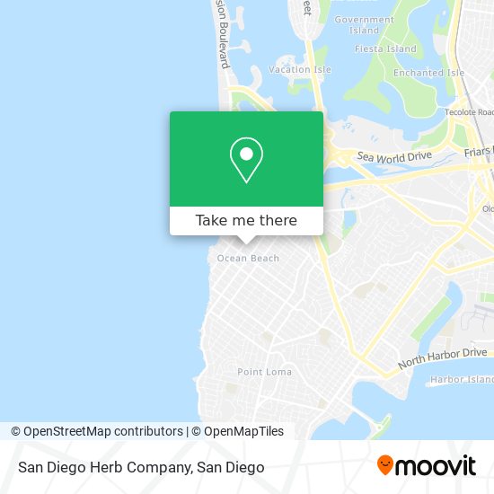 Mapa de San Diego Herb Company