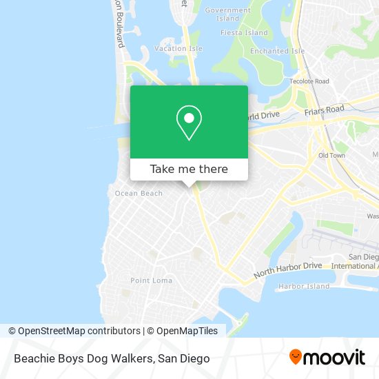 Beachie Boys Dog Walkers map