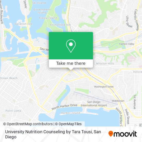 University Nutrition Counseling by Tara Tousi map