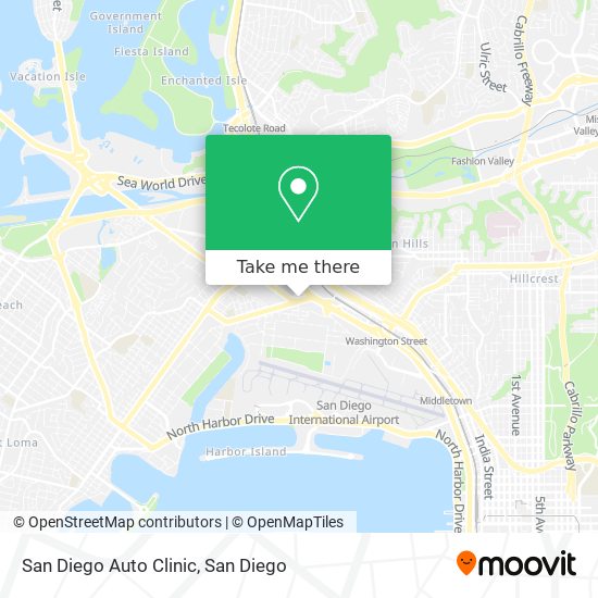 Mapa de San Diego Auto Clinic