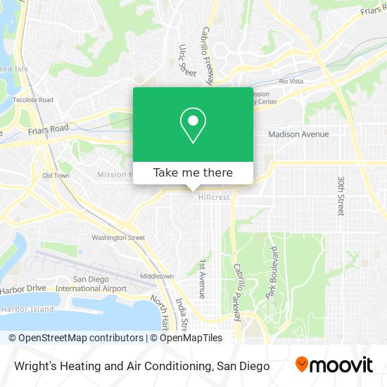 Wright's Heating and Air Conditioning map