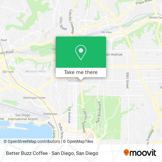 Better Buzz Coffee - San Diego map