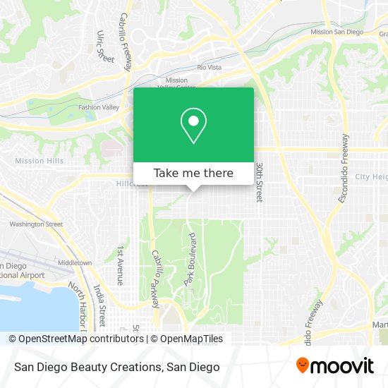 San Diego Beauty Creations map