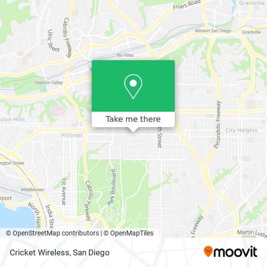 Mapa de Cricket Wireless