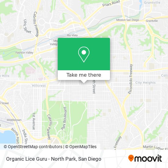 Organic Lice Guru - North Park map