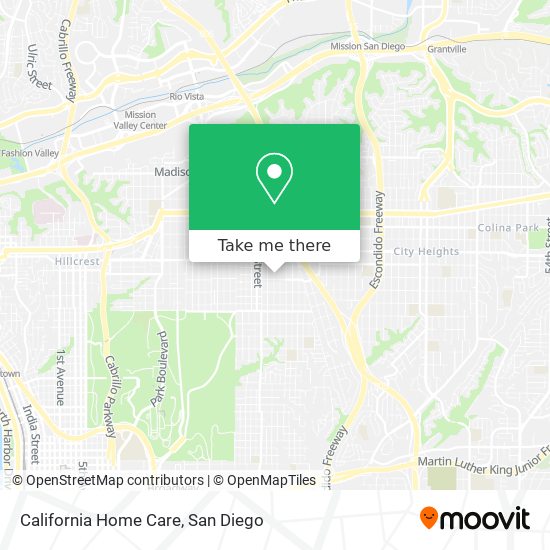California Home Care map