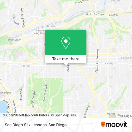 Mapa de San Diego Sax Lessons