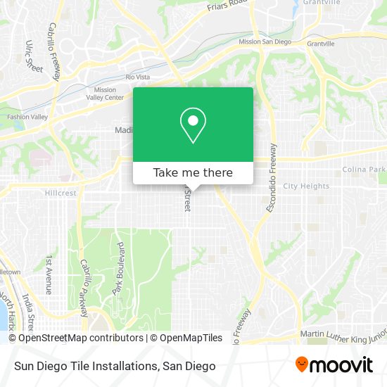 Sun Diego Tile Installations map