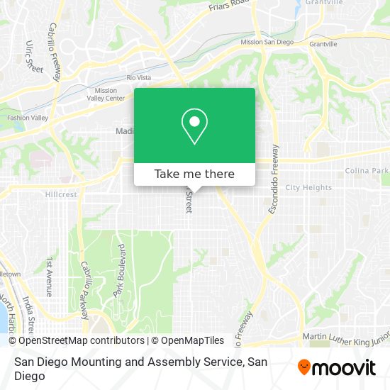San Diego Mounting and Assembly Service map