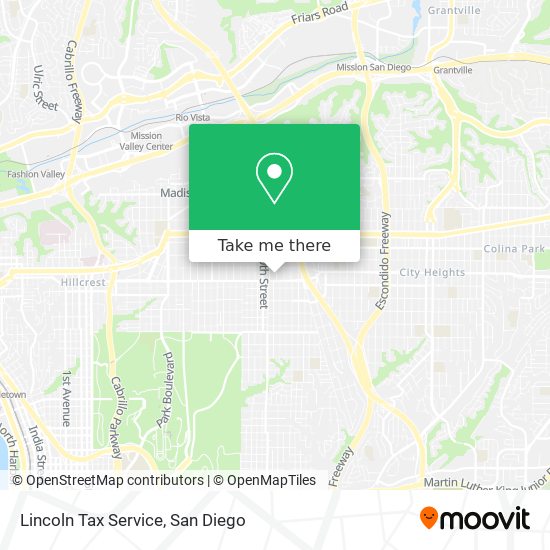 Lincoln Tax Service map