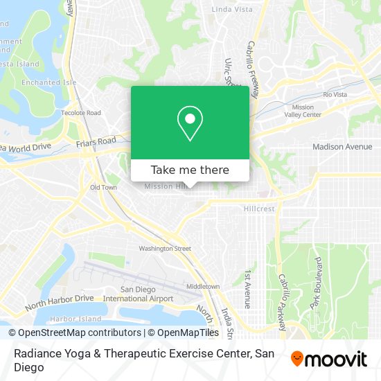 Mapa de Radiance Yoga & Therapeutic Exercise Center
