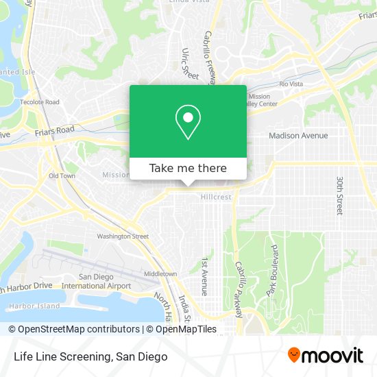 Life Line Screening map