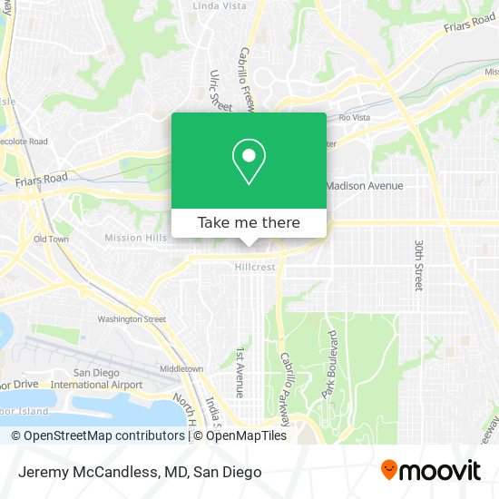 Jeremy McCandless, MD map