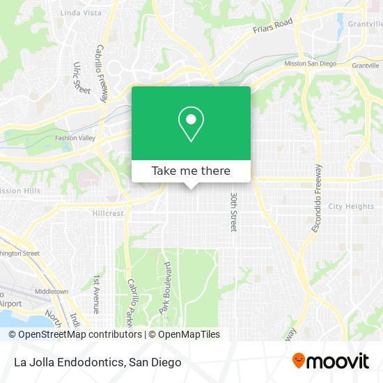 Mapa de La Jolla Endodontics