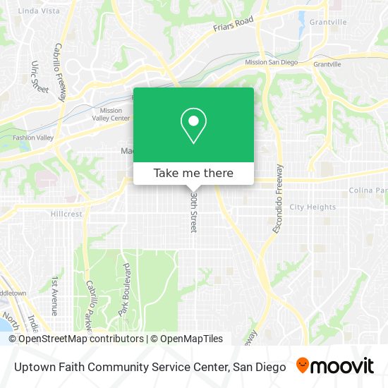 Uptown Faith Community Service Center map