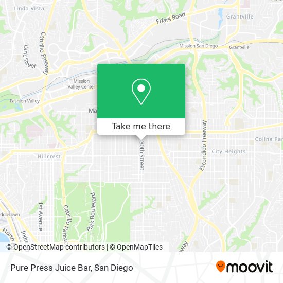 Mapa de Pure Press Juice Bar