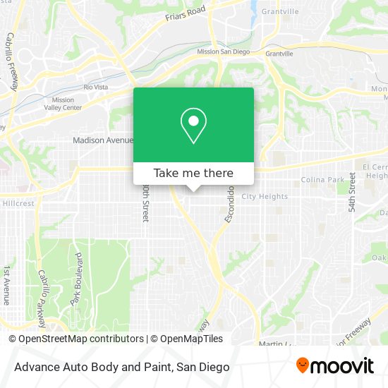 Advance Auto Body and Paint map