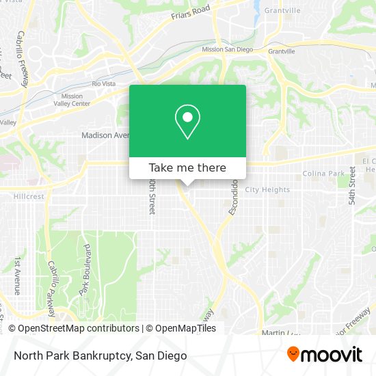 North Park Bankruptcy map