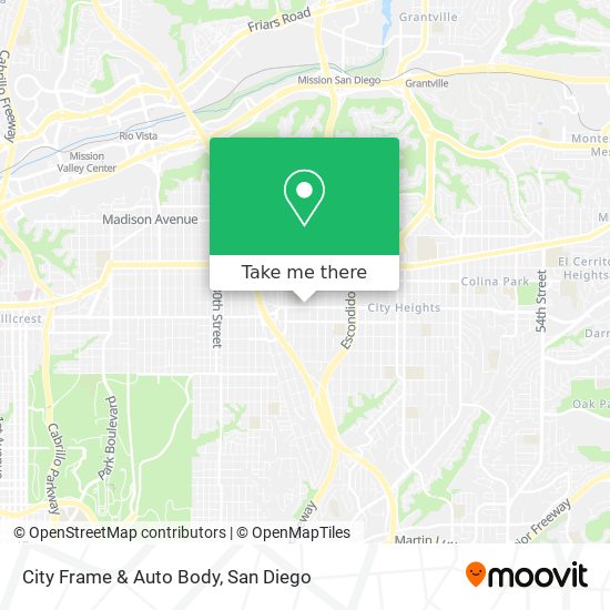 City Frame & Auto Body map