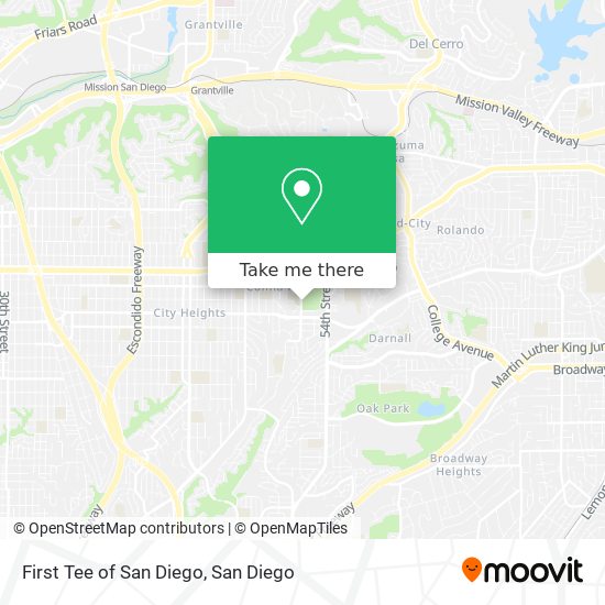 First Tee of San Diego map