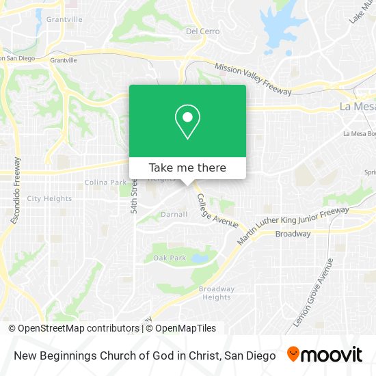 New Beginnings Church of God in Christ map
