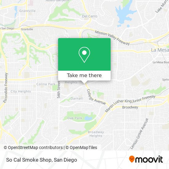 So Cal Smoke Shop map