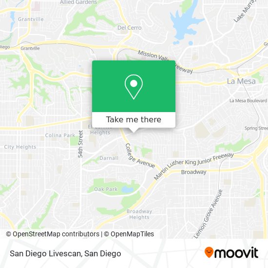 San Diego Livescan map