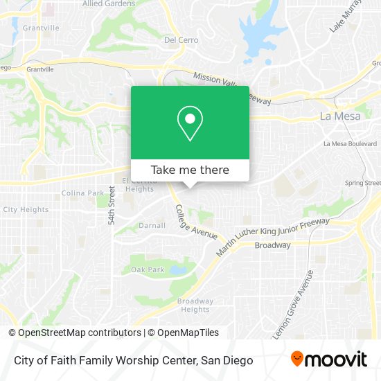 City of Faith Family Worship Center map