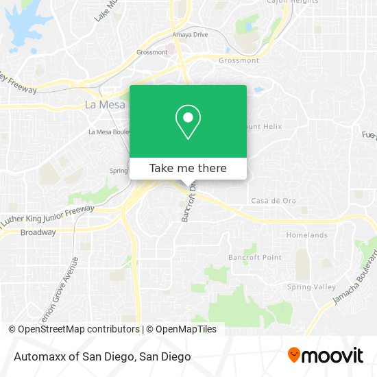Automaxx of San Diego map