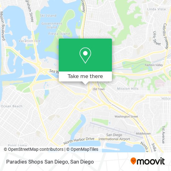 Paradies Shops San Diego map