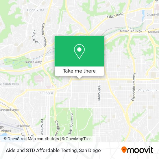 Aids and STD Affordable Testing map