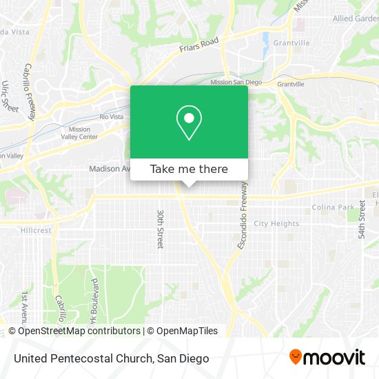 United Pentecostal Church map