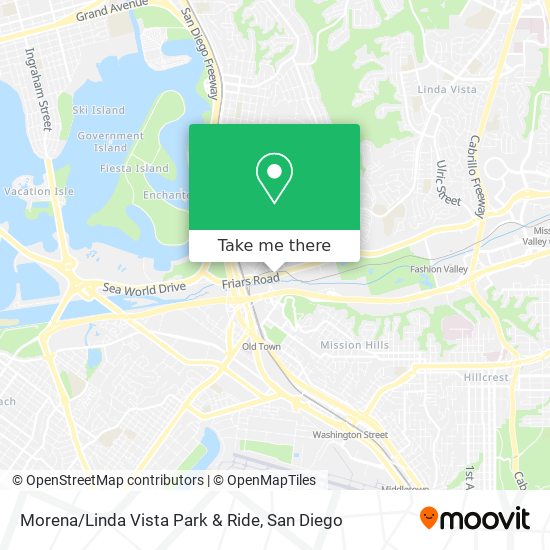 Mapa de Morena/Linda Vista Park & Ride