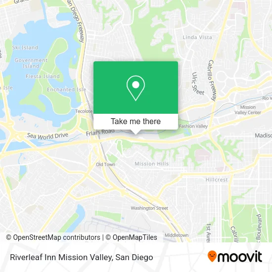 Riverleaf Inn Mission Valley map