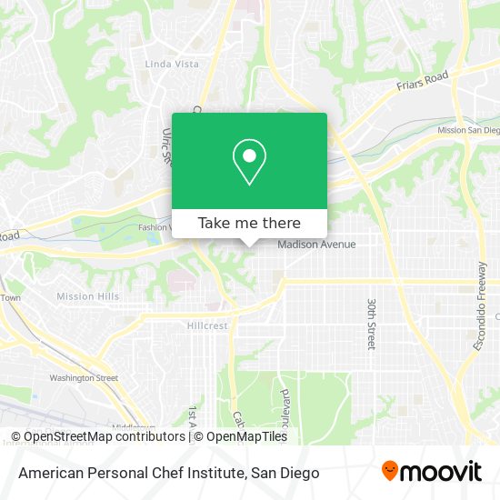 Mapa de American Personal Chef Institute