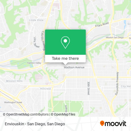 Enviouskin - San Diego map