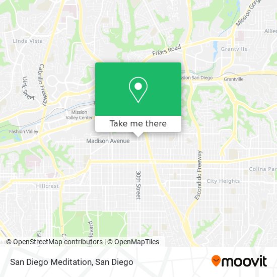 San Diego Meditation map